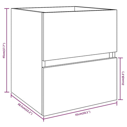 Sink Cabinet Grey Sonoma 41x38.5x45 cm Engineered Wood