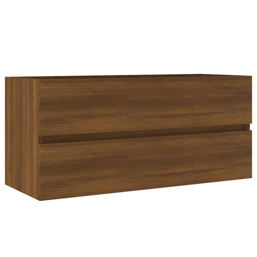 Sink Cabinet Brown Oak 100x38.5x45 cm Engineered Wood