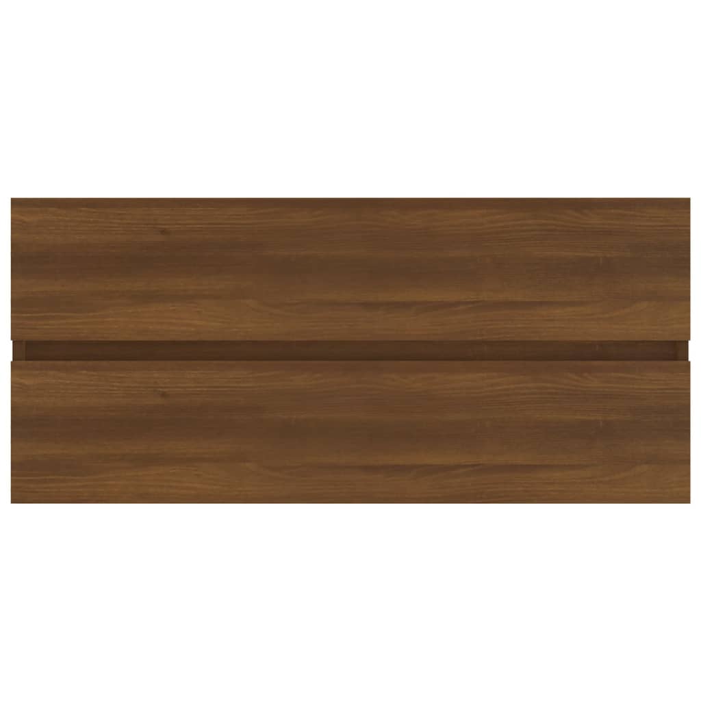 Sink Cabinet Brown Oak 100x38.5x45 cm Engineered Wood