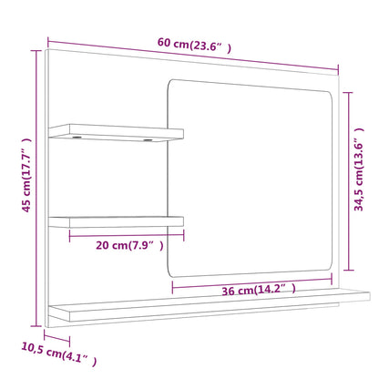 Bathroom Mirror Engineered Wood in Various Colors and Sizes - Bend