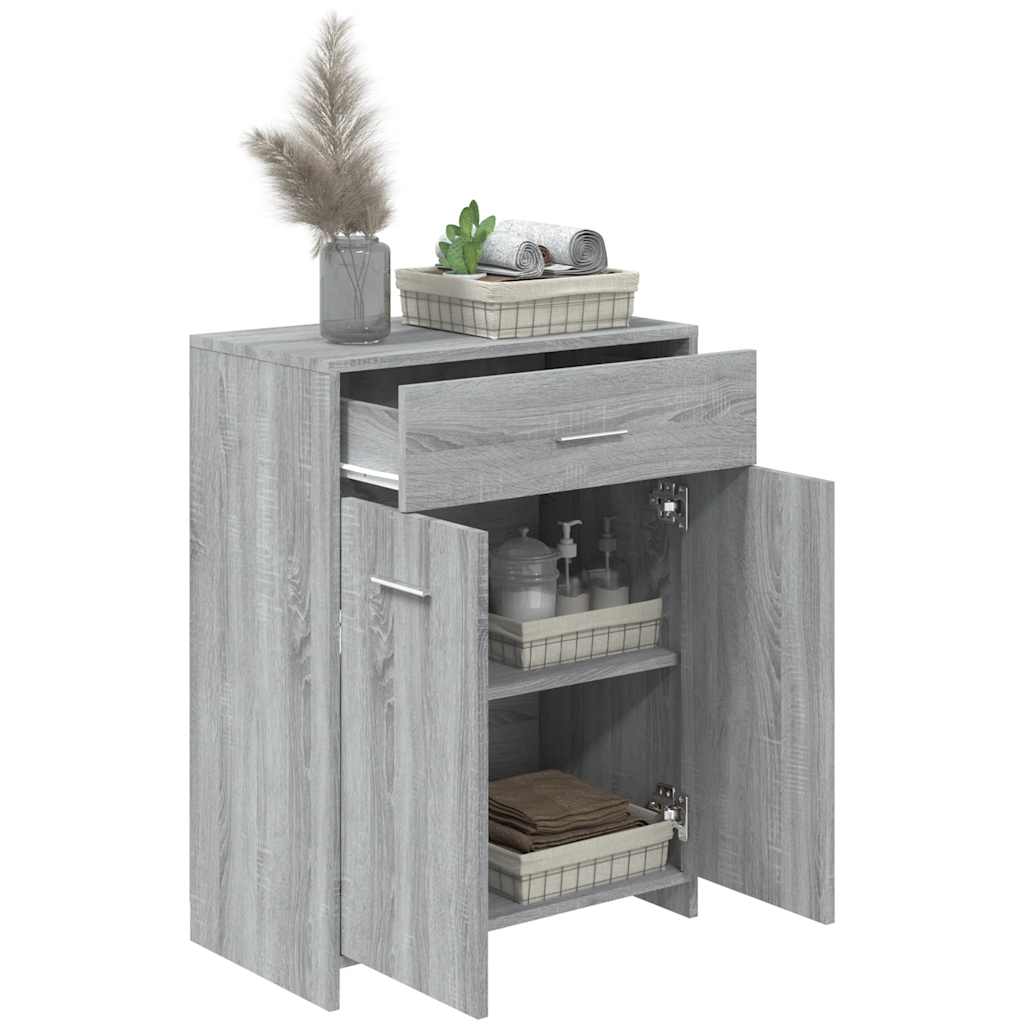 Bathroom Cabinet Grey Sonoma 60x33x80 cm Engineered Wood