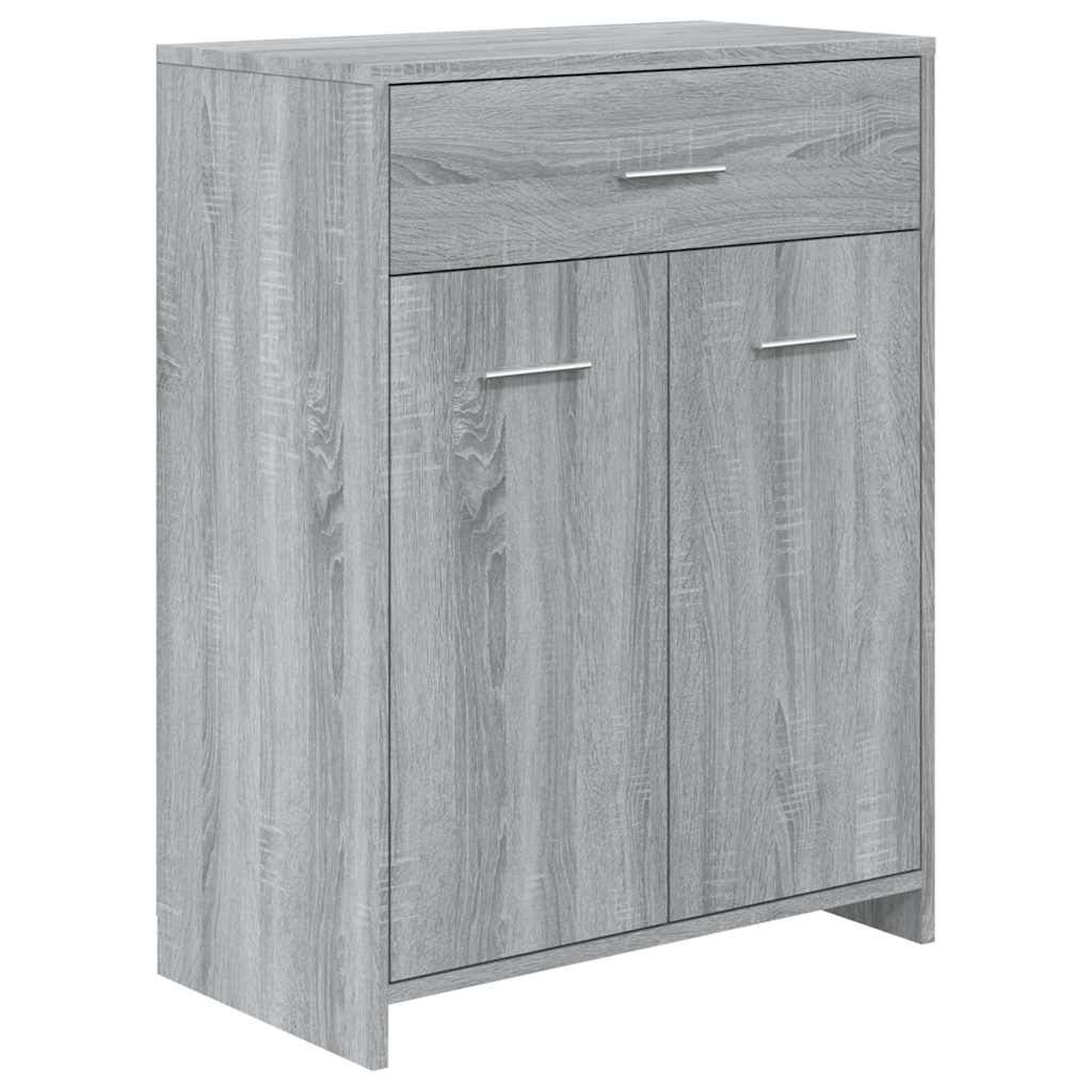 Bathroom Cabinet Grey Sonoma 60x33x80 cm Engineered Wood