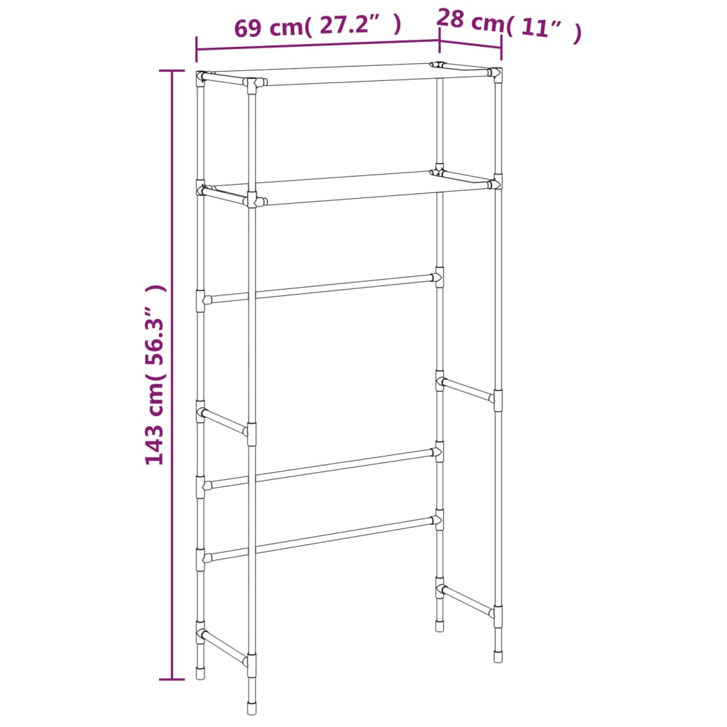 2-Tier Storage Rack over Laundry Machine/ Toilet - Bend