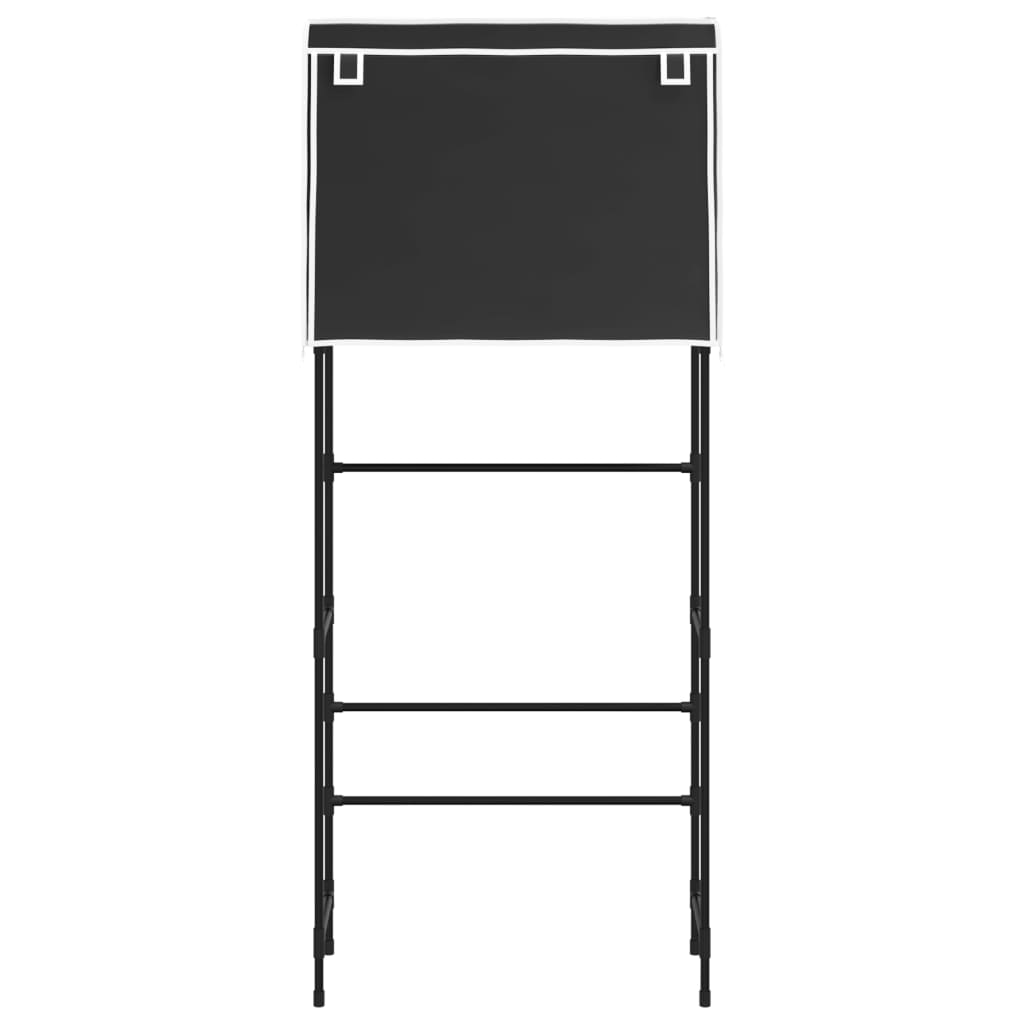 2-Tier Storage Rack over Laundry Machine Black 71x29.5x170.5 cm Iron