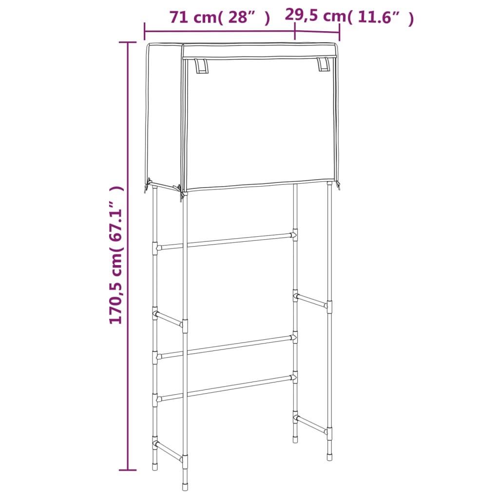 2-Tier Storage Rack over Laundry Machine/ Toilet - Bend