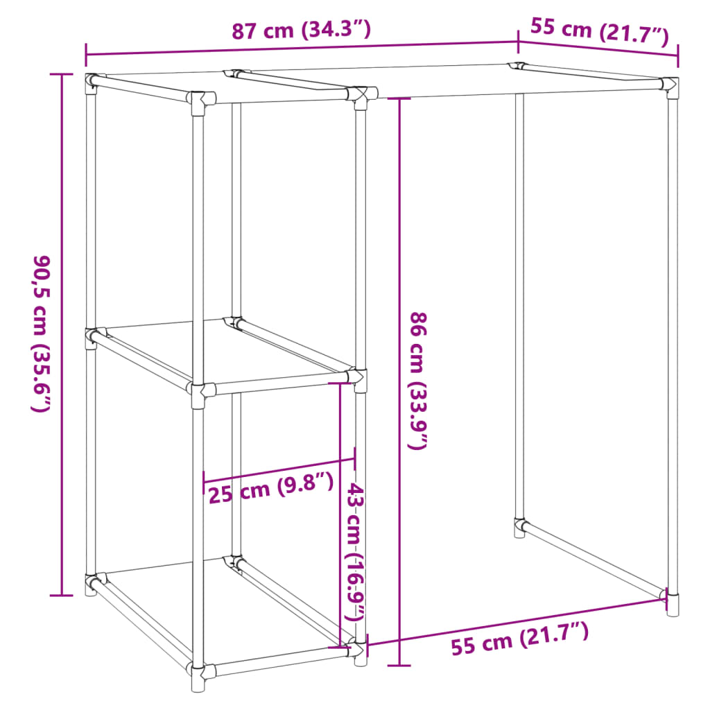 Storage Rack for over Washing Machine - Bend