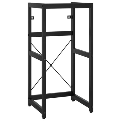 Bathroom Washbasin Frame with Built-in Basin Black Iron