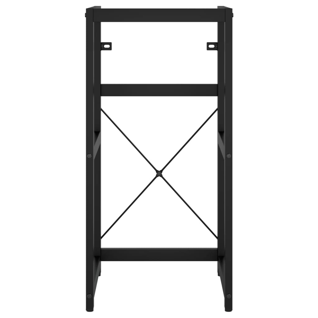 Bathroom Washbasin Frame with Built-in Basin Black Iron