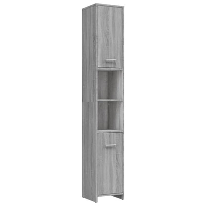 Bathroom Cabinet Grey Sonoma 30x30x183.5 cm Engineered Wood