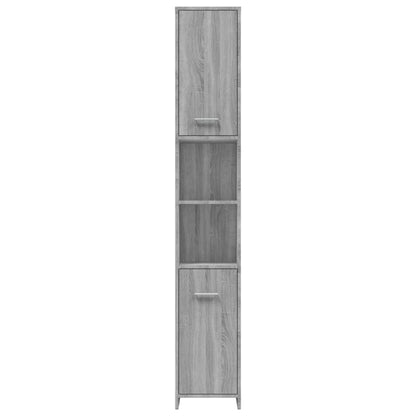 Bathroom Cabinet Grey Sonoma 30x30x183.5 cm Engineered Wood