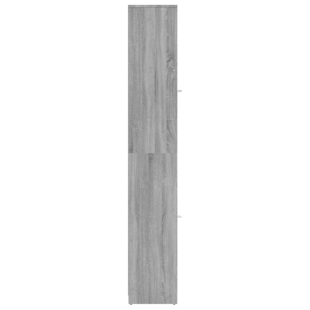 Bathroom Cabinet Grey Sonoma 30x30x183.5 cm Engineered Wood