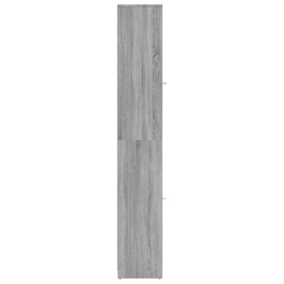 Bathroom Cabinet Grey Sonoma 30x30x183.5 cm Engineered Wood