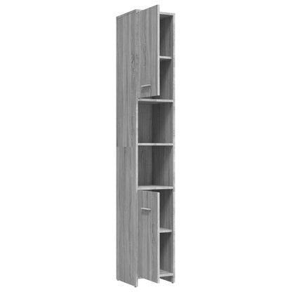 Bathroom Cabinet Grey Sonoma 30x30x183.5 cm Engineered Wood