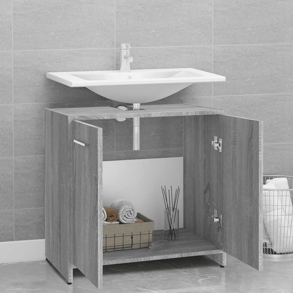 Bathroom Cabinet Grey Sonoma 60x33x60 cm Engineered Wood