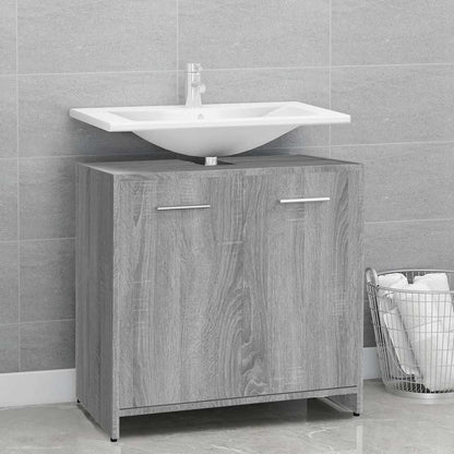 Bathroom Cabinet Grey Sonoma 60x33x60 cm Engineered Wood