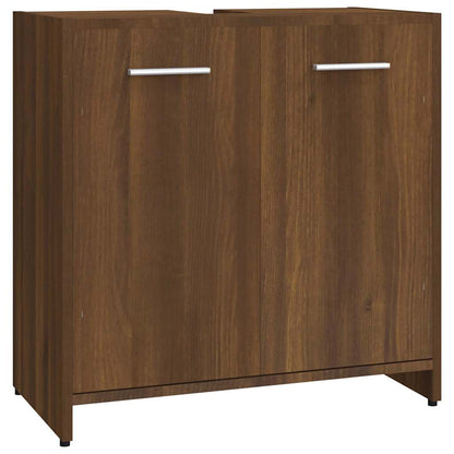 Bathroom Cabinet Brown Oak 60x33x60 cm Engineered Wood