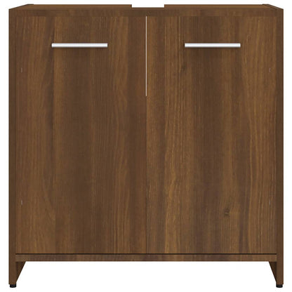 Bathroom Cabinet Brown Oak 60x33x60 cm Engineered Wood