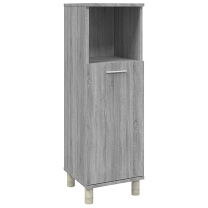 Bathroom Cabinet Grey Sonoma 30x30x95 cm Engineered Wood