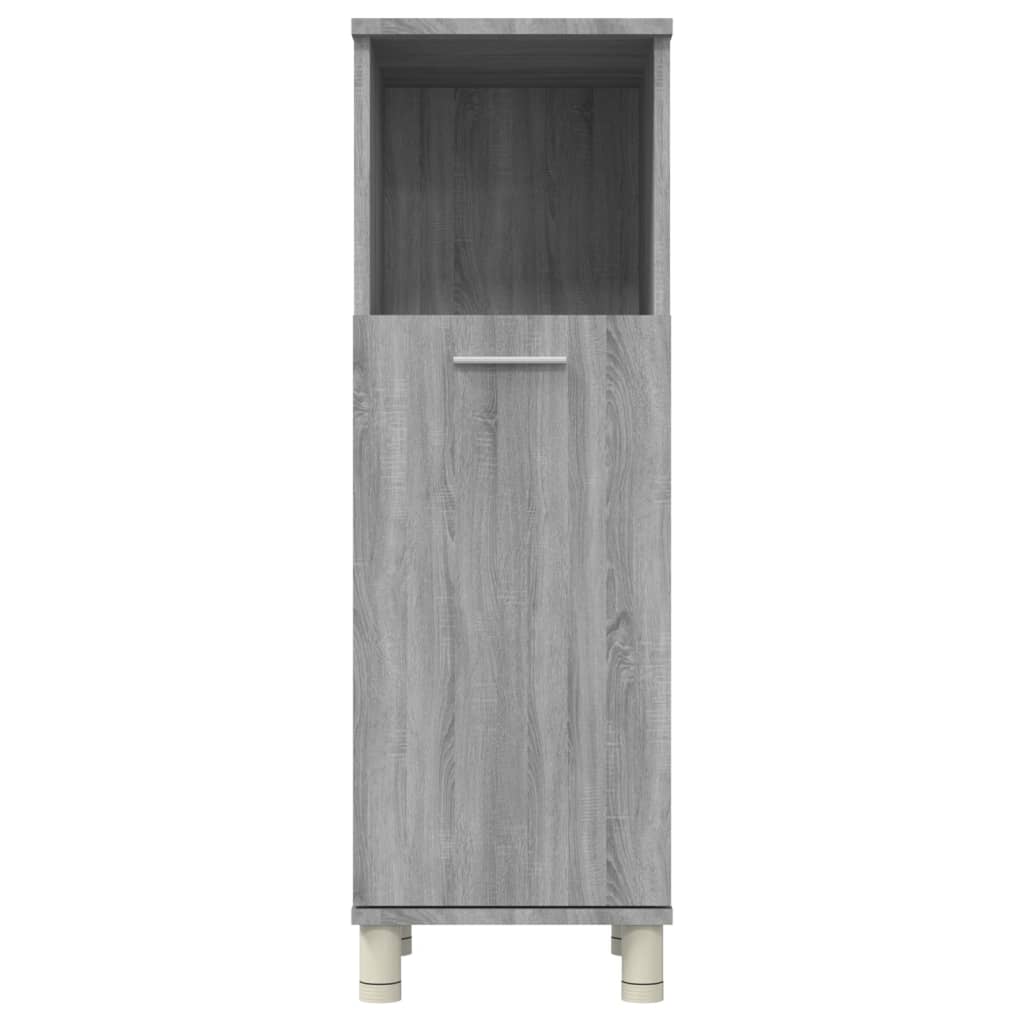 Bathroom Cabinet Grey Sonoma 30x30x95 cm Engineered Wood