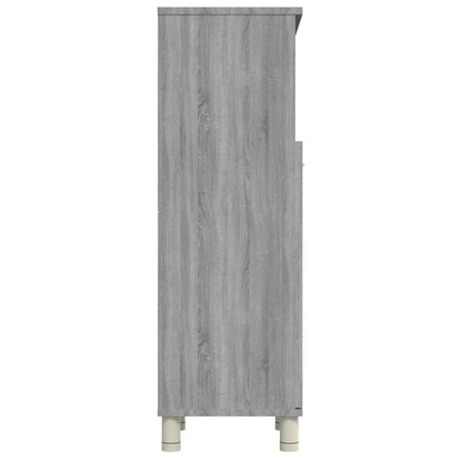 Bathroom Cabinet Grey Sonoma 30x30x95 cm Engineered Wood