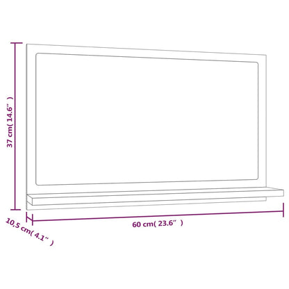 Bathroom Mirror Engineered Wood in Various Colors and Sizes - Bend