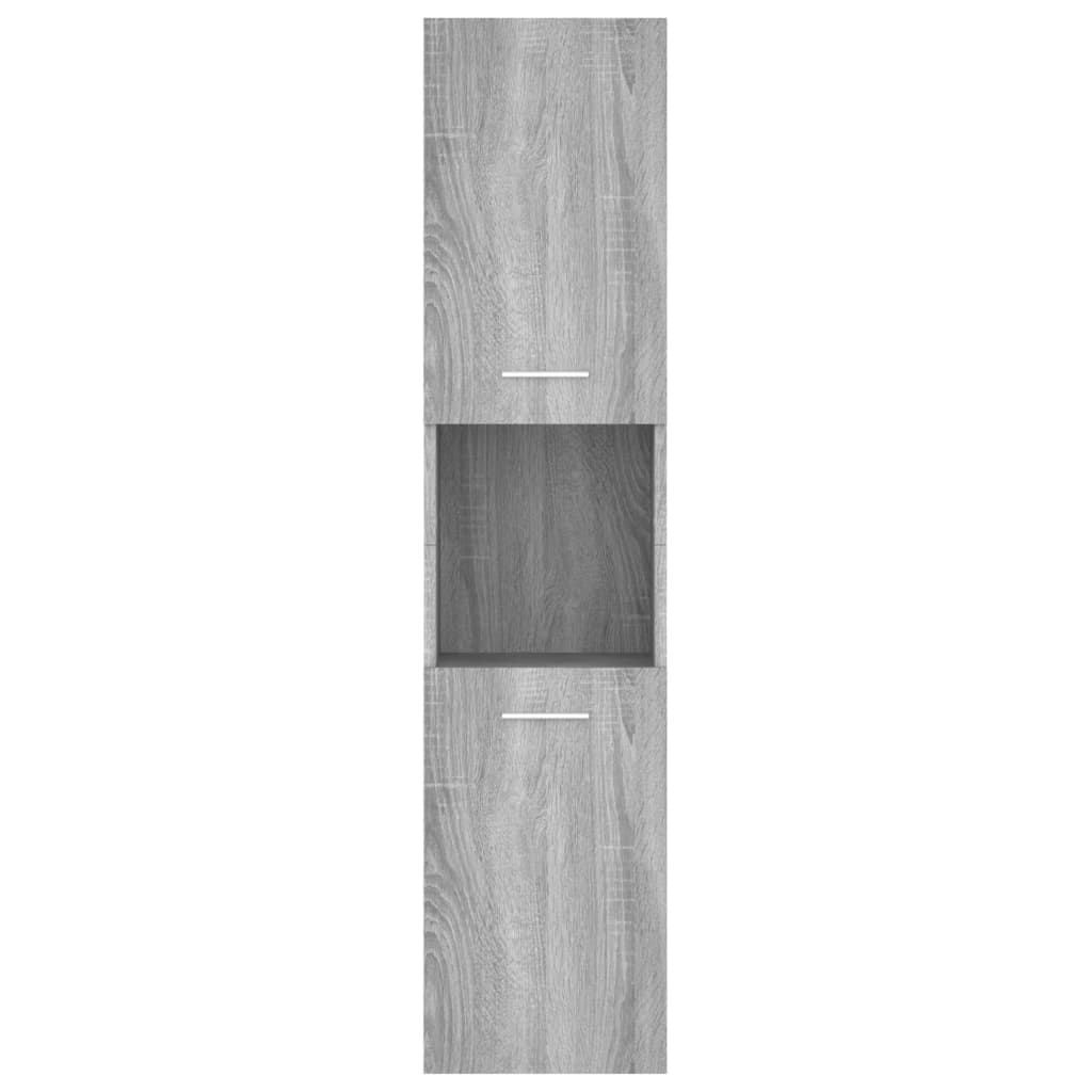 Bathroom Cabinet Grey Sonoma 30x30x130 cm Engineered Wood