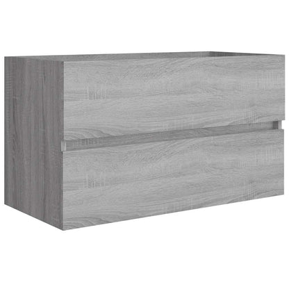 2 Piece Bathroom Furniture Set Grey Sonoma Engineered Wood