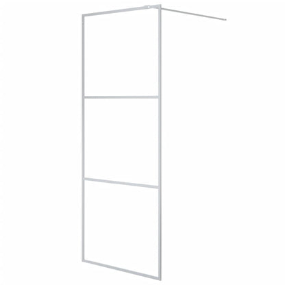 Walk-in Shower Wall Silver 80x195 cm Clear ESG Glass - Bend