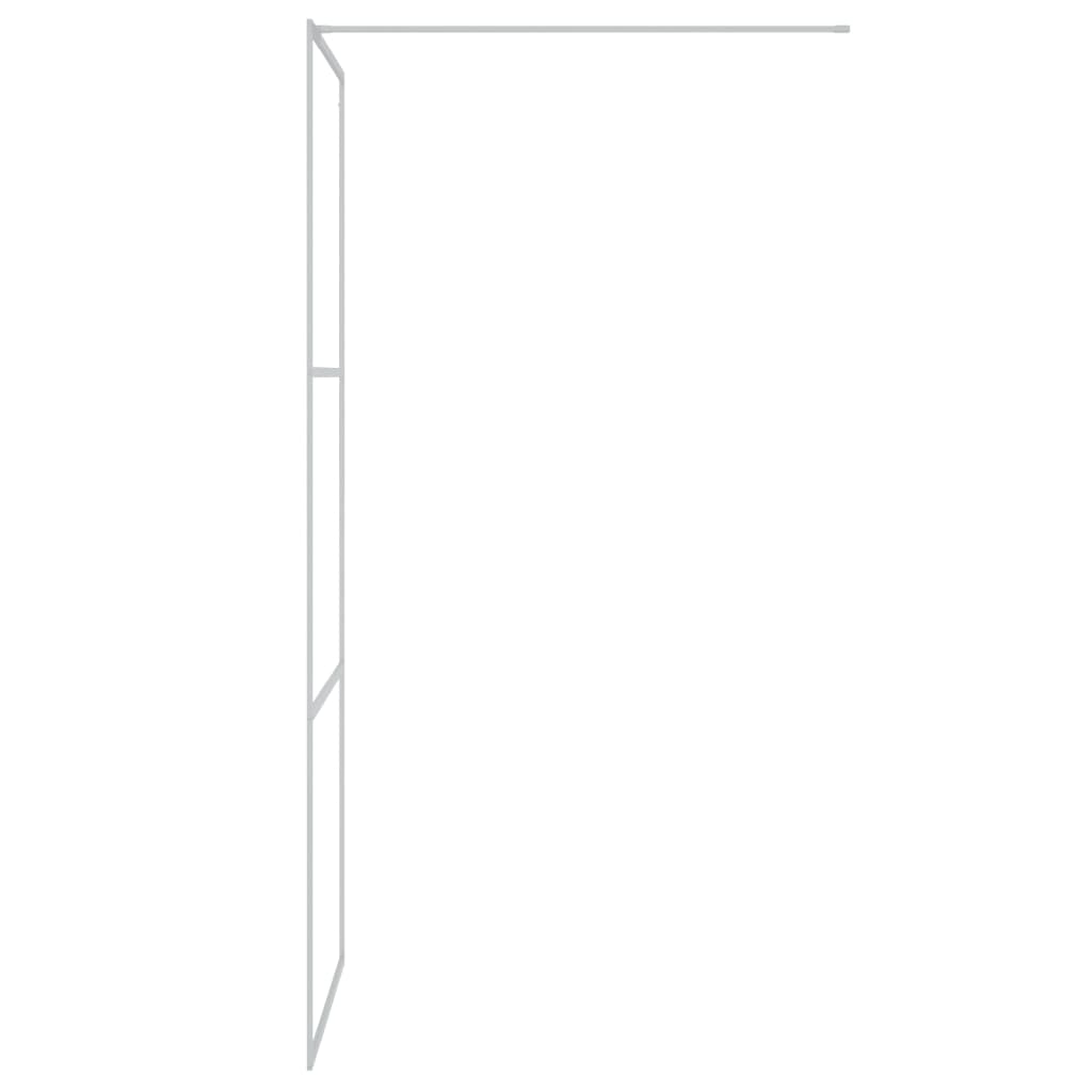 Walk-in Shower Wall Silver 80x195 cm Clear ESG Glass - Bend