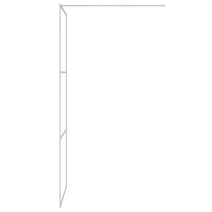 Walk-in Shower Wall Silver 80x195 cm Clear ESG Glass - Bend