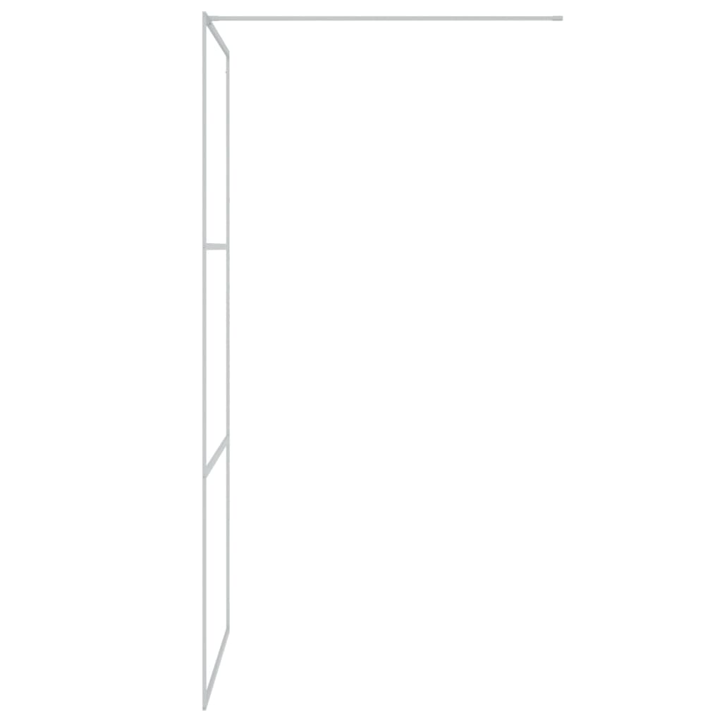 Walk-in Shower Wall Silver 90x195 cm Clear ESG Glass - Bend