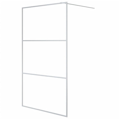 Walk-in Shower Wall Silver 115x195 cm Clear ESG Glass Easy Clean