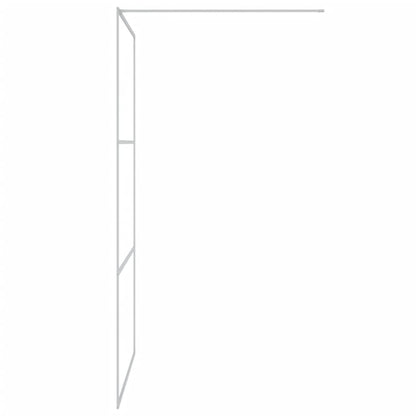 Walk-in Shower Wall Silver 115x195 cm Clear ESG Glass Easy Clean