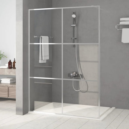 Walk-in Shower Wall Silver 140x195 cm Clear ESG Glass - Bend