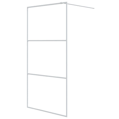 Modern Walk-in Shower Wall White 100x195 cm Clear ESG Glass