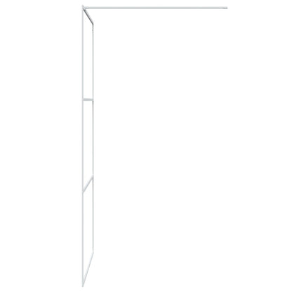 Modern Walk-in Shower Wall White 100x195 cm Clear ESG Glass