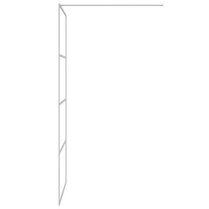 Walk-in Shower Wall Silver 90x195 cm Clear ESG Glass - Bend