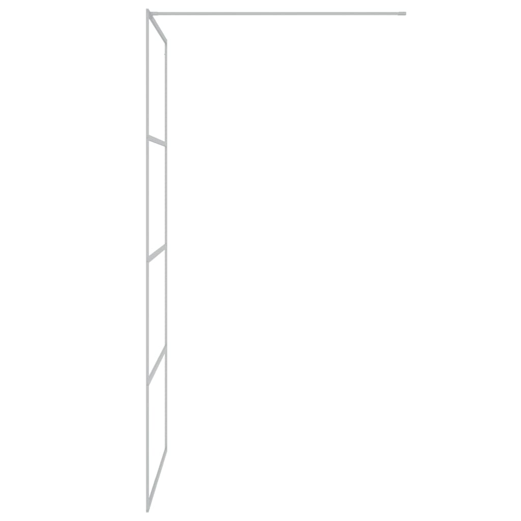 Walk-in Shower Wall Silver 100x195 cm Clear ESG Glass - Bend