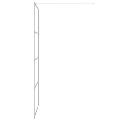 Walk-in Shower Wall Silver 100x195 cm Clear ESG Glass - Bend