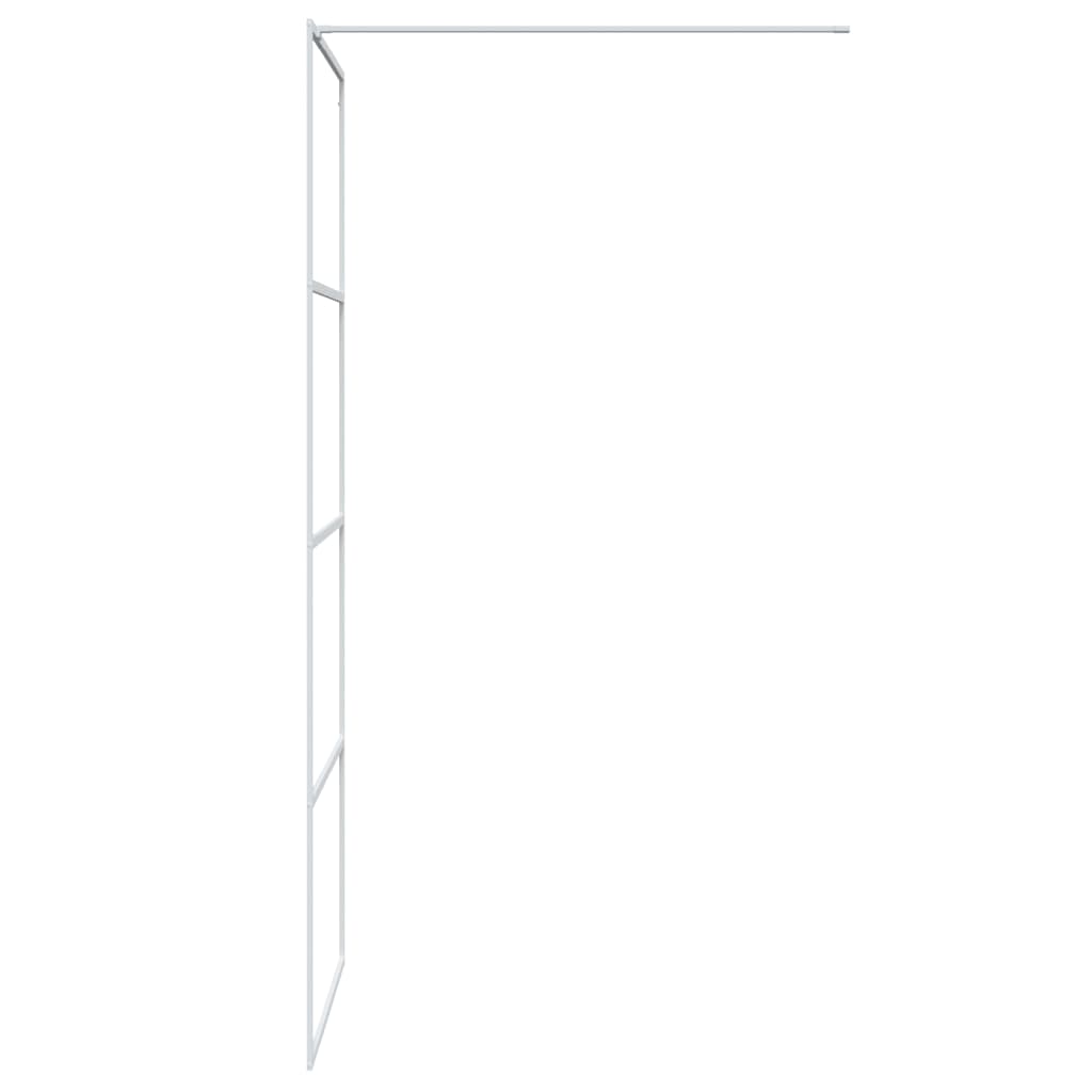 Walk-in Shower Wall White 80x195 cm Clear ESG Glass - Bend