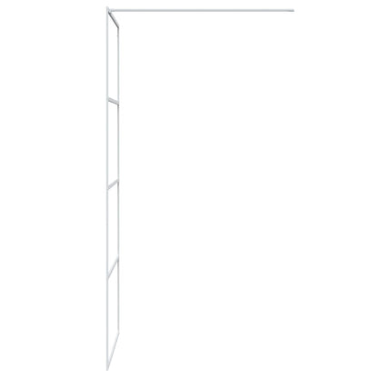 Walk-in Shower Wall White 80x195 cm Clear ESG Glass - Bend