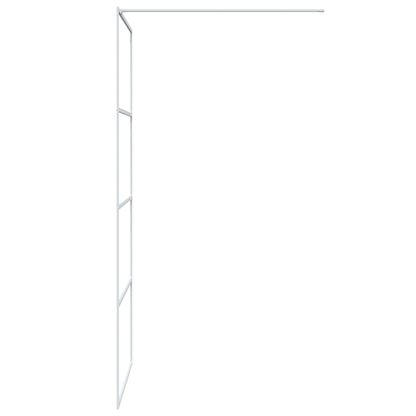 Walk-in Shower Wall White 90x195 cm Clear ESG Glass - Bend