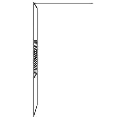 Walk-in Shower Wall Black 80x195 cm Clear ESG Glass - Bend