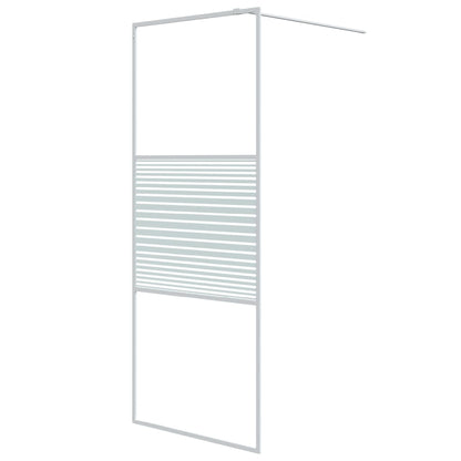 Walk-in Shower Wall White 80x195 cm Clear ESG Glass Easy Clean