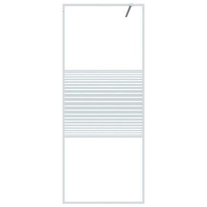 Walk-in Shower Wall White 80x195 cm Clear ESG Glass Easy Clean