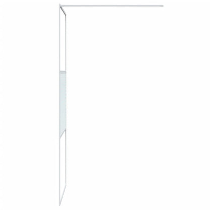 Walk-in Shower Wall White 80x195 cm Clear ESG Glass Easy Clean