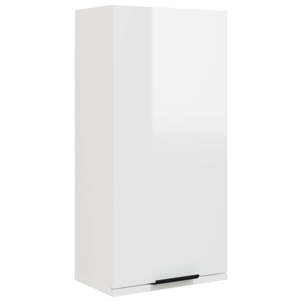 Wall-mounted Bathroom Cabinet High Gloss White 32x20x67 cm - Bend