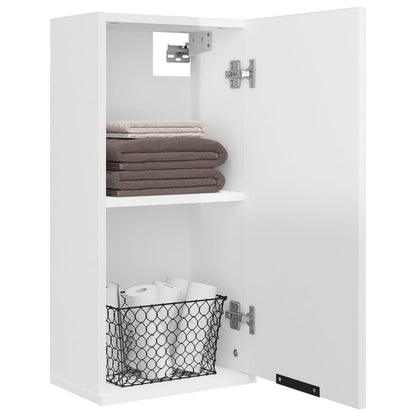 Wall-mounted Bathroom Cabinet High Gloss White 32x20x67 cm - Bend