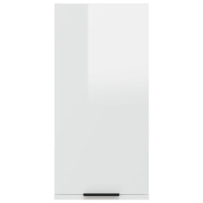 Wall-mounted Bathroom Cabinet High Gloss White 32x20x67 cm - Bend