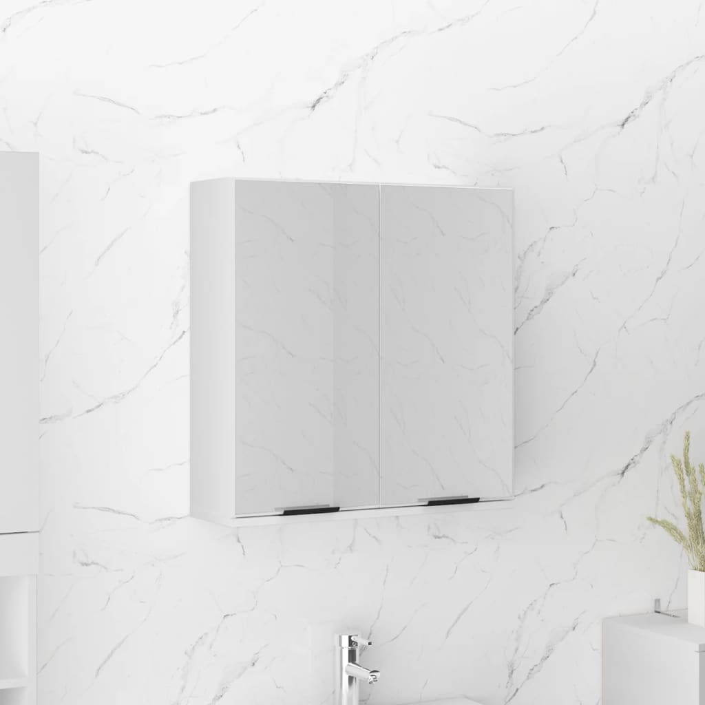 Bathroom Mirror Cabinet White 64x20x67 cm - Bend